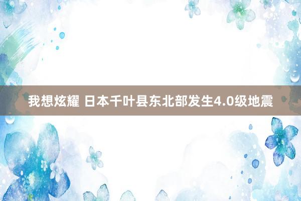 我想炫耀 日本千叶县东北部发生4.0级地震