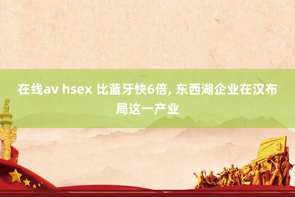 在线av hsex 比蓝牙快6倍， 东西湖企业在汉布局这一产业