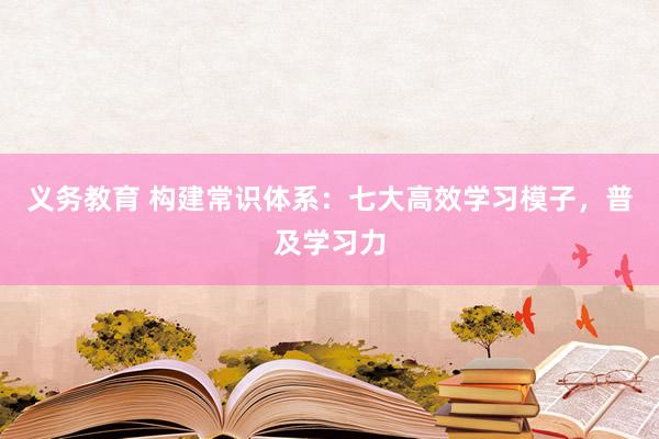 义务教育 构建常识体系：七大高效学习模子，普及学习力