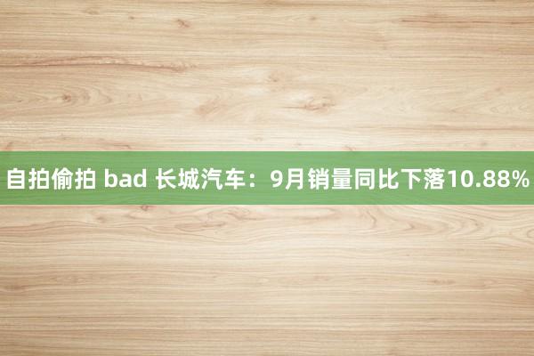 自拍偷拍 bad 长城汽车：9月销量同比下落10.88%