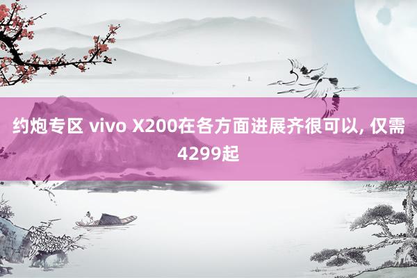 约炮专区 vivo X200在各方面进展齐很可以， 仅需4299起