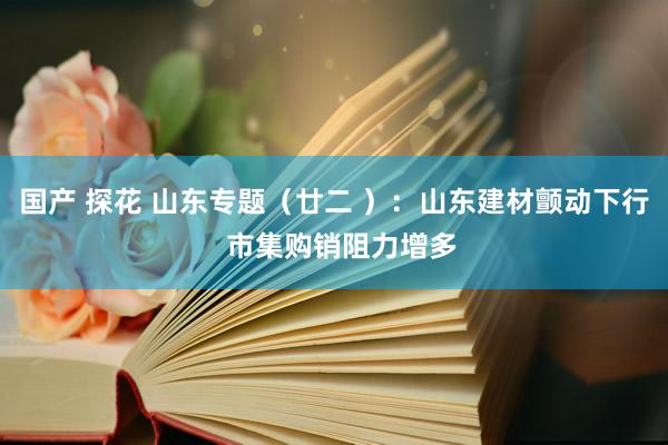 国产 探花 山东专题（廿二 ）：山东建材颤动下行  市集购销阻力增多