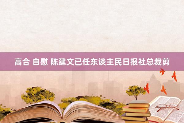 高合 自慰 陈建文已任东谈主民日报社总裁剪