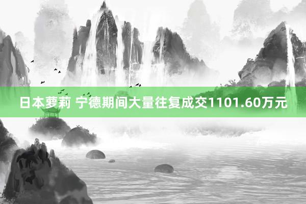 日本萝莉 宁德期间大量往复成交1101.60万元